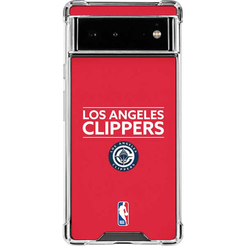 NBA Los Angeles Clippers Standard Red Google Pixel 6 Clear Case